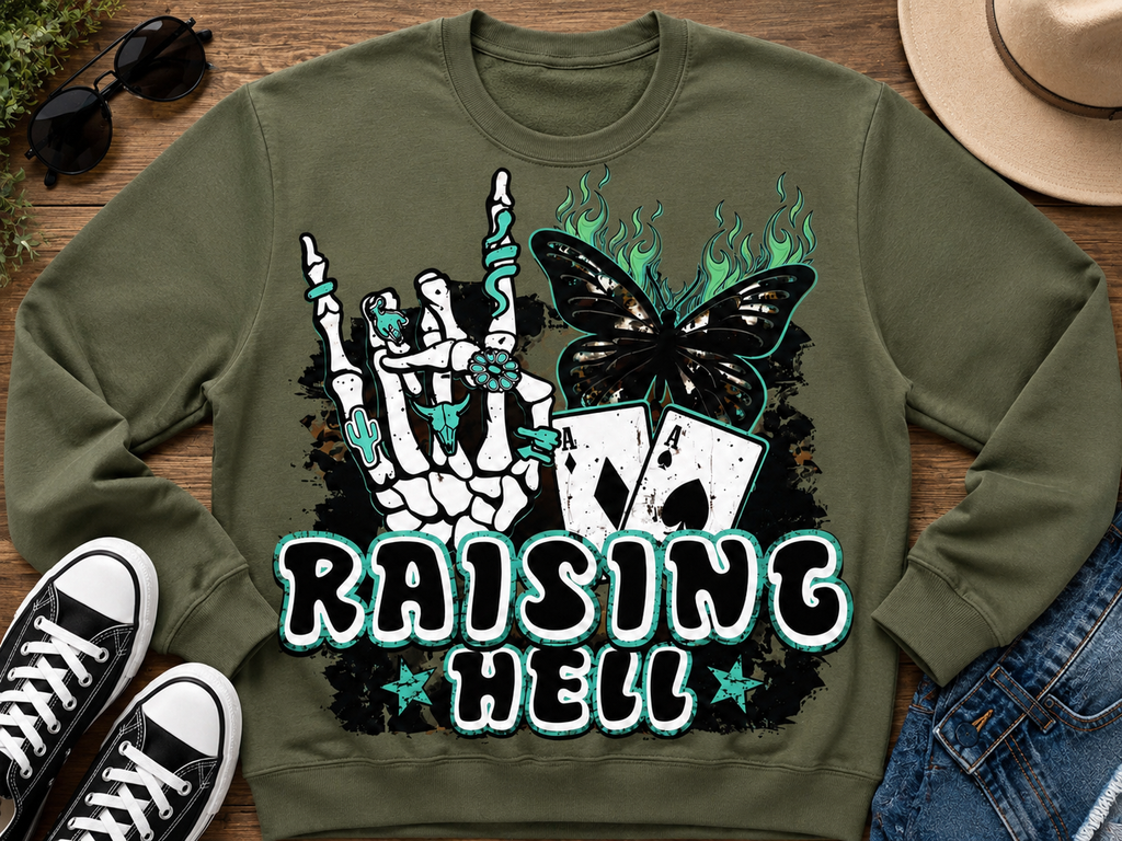 Raising Hell| Adult Graphic Shirt, Sweatshirt & Hoodie