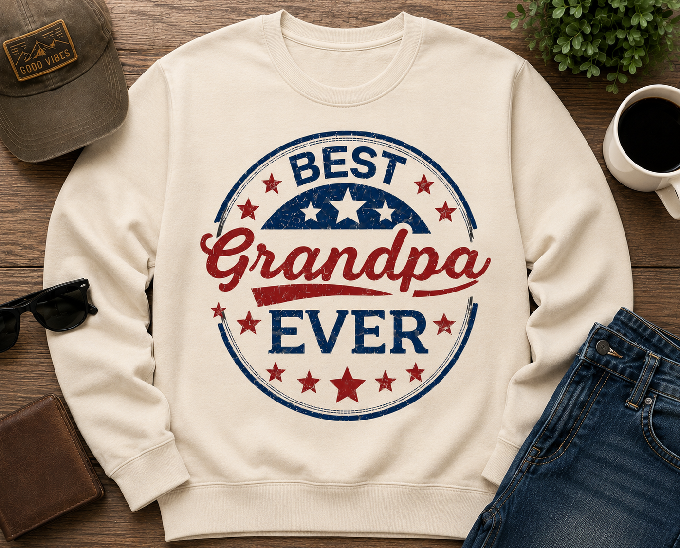 Best Grandpa Ever| Adult Graphic T-Shirt, Sweatshirt & Hoodie