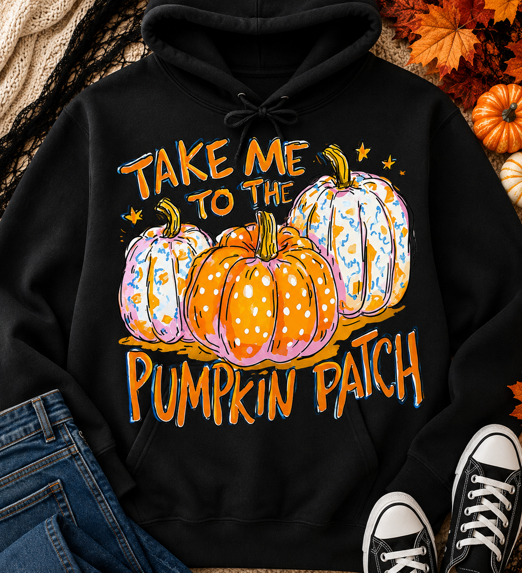 Take Me To The Pumpkin Patch | Adult Graphic Shirt, Sweatshirt & Hoodie