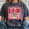 Running On Little Sleep And Caffeine Tired Moms Club | Adult Graphic Shirt, Sweatshirt & Hoodie