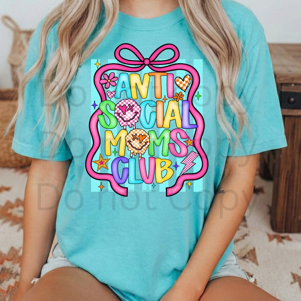Anti Social Moms Club | Adult Graphic Shirt, Sweatshirt & Hoodie